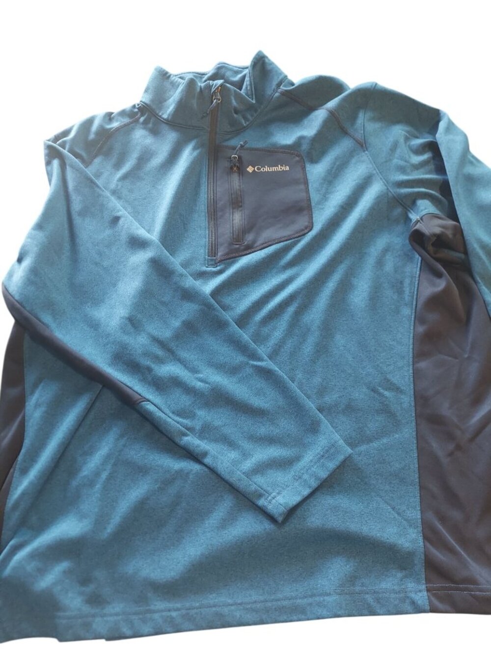 Columbia Mens Blue 1/4 Zip Pullover Fleece Sweatshirt XXL 1534